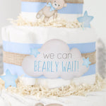 Teddy Bear Diaper Cake Collection - Blue - Lil Cactus