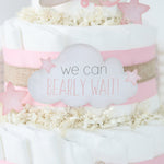 Teddy Bear Diaper Cake Collection - Pink - Lil Cactus