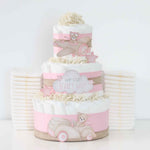 Teddy Bear Diaper Cake Collection - Pink - Lil Cactus