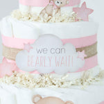Teddy Bear Diaper Cake Collection - Pink - Lil Cactus