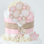Teddy Bear Diaper Cake Collection - Pink - Lil Cactus