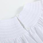 White and Pink Bows Smocked Bishop Dress - Lil Cactus