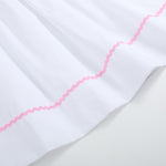 White and Pink Bows Smocked Bishop Dress - Lil Cactus