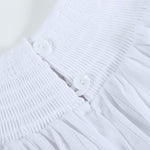 White and Pink Cross Smocked Bishop Dress - Lil Cactus