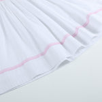 White and Pink Cross Smocked Bishop Dress - Lil Cactus