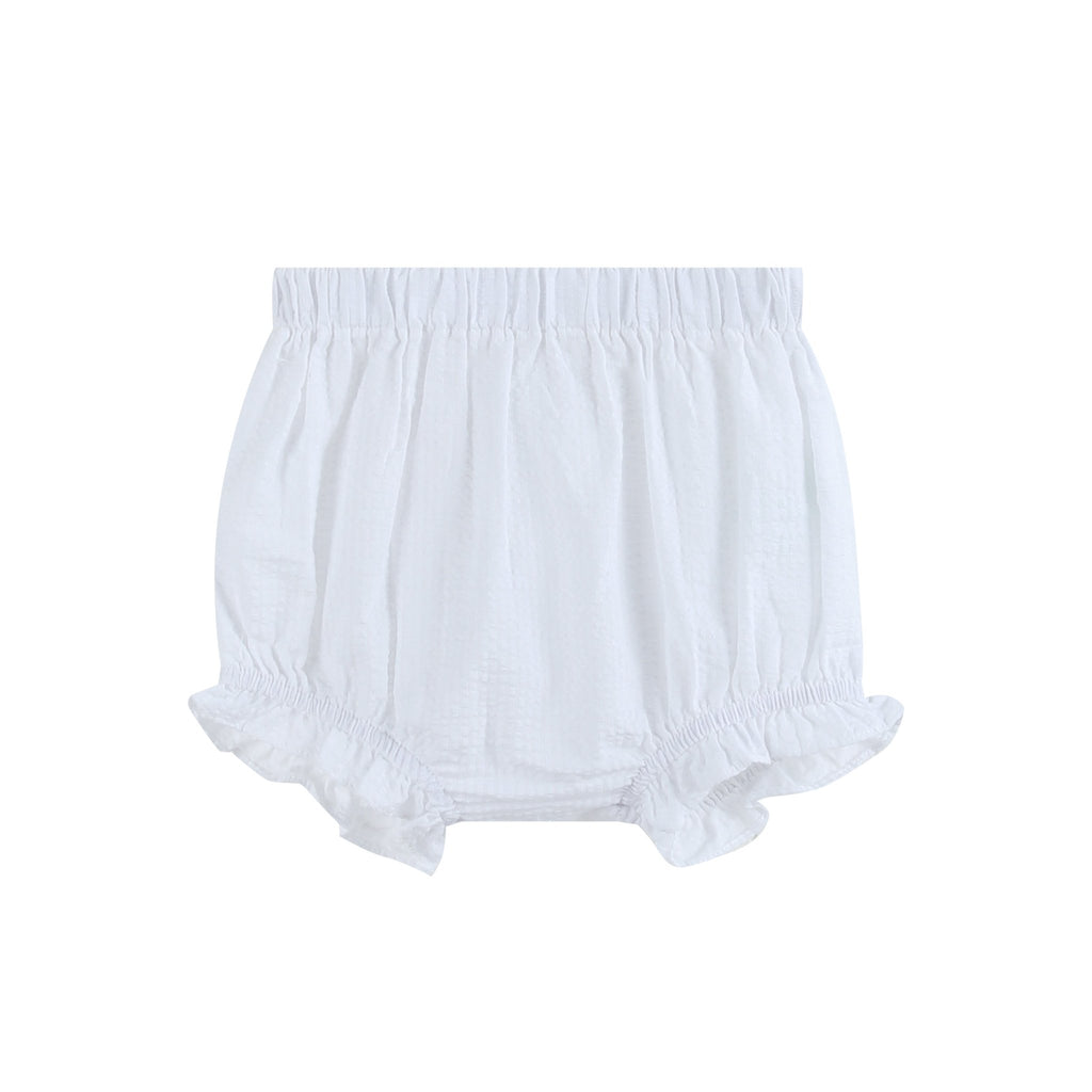 White Baby Sister Smocked Dress and Bloomer Set - Lil Cactus