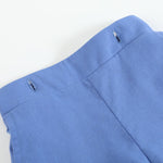 White Collared Top and Blue Button Shorts - Lil Cactus