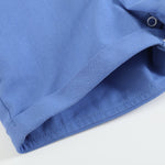 White Collared Top and Blue Button Shorts - Lil Cactus