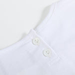 White Cotton Layering Girls Shirt - Lil Cactus