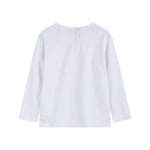 White Cotton Layering Girls Shirt - Lil Cactus