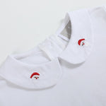 White Cotton Santa Collared Shirt - Lil Cactus