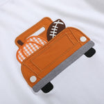 White Football Truck Shirt and Brown Pants Set - Lil Cactus