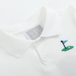 White Golf Tee Polo Shirt - Lil Cactus