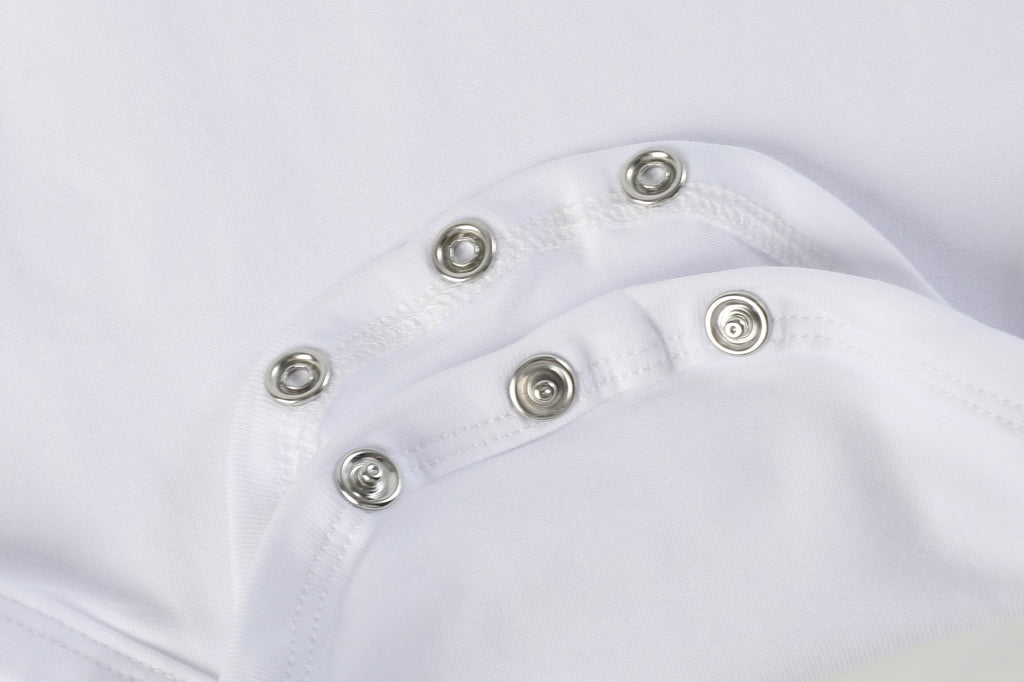 White Lace Collared Girls Long Sleeve Bodysuit Romper - Lil Cactus