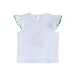 White Mardi Gras Applique Ruffle Shirt - Lil Cactus