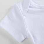 White Organic Cotton Short Sleeve Bodysuit - Lil Cactus