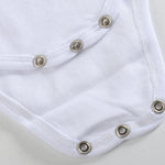 White Organic Cotton Short Sleeve Bodysuit - Lil Cactus