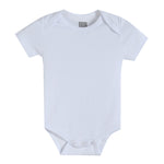 White Organic Cotton Short Sleeve Bodysuit - Lil Cactus
