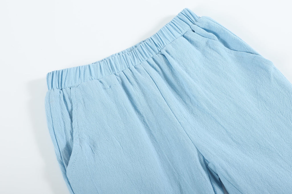 White Pumpkin Shirt and Blue Pants Set - Lil Cactus