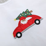 White Santa Christmas Tree Shirt and Blue Pants Set - Lil Cactus