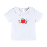 White School Ruffle Top and Blue Skort Set - Lil Cactus