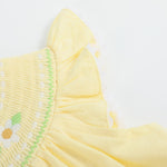 Yellow Daisy Pocketed Smocked Bishop Dress - Lil Cactus