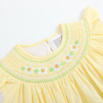 Yellow Daisy Pocketed Smocked Bishop Dress - Lil Cactus