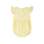 Yellow Daisy Pocketed Smocked Flutter Romper - Lil Cactus