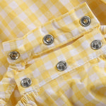 Yellow Gingham Lemon Smocked Flutter Romper - Lil Cactus