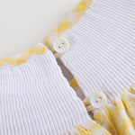 Yellow Gingham Lemon Smocked Flutter Romper - Lil Cactus
