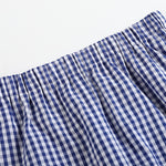 4th of July Royal Blue Gingham American Flag Shirt and Shorts Set - Lil Cactus