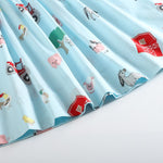 Barnyard Print Farm Animal Smocked Bishop Dress - Lil Cactus