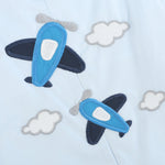 Blue Airplane Pockets Shortalls - Lil Cactus