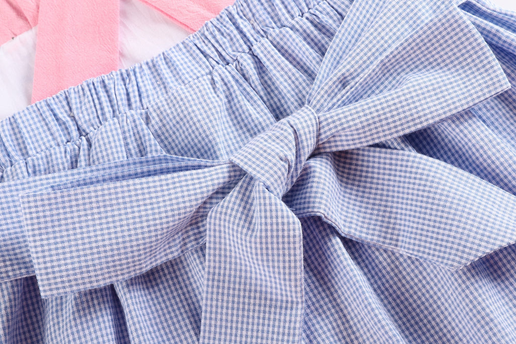 Blue and Pink Ocean Smocked Sundress - Lil Cactus