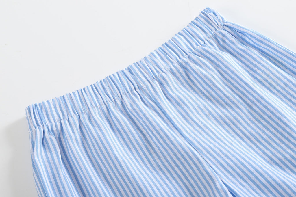 Blue Car Smocked T-Shirt and Shorts 2 pc. Set - Lil Cactus