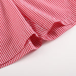 Blue Crab Shirt and Red Gingham Shorts Set - Lil Cactus