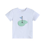 Blue Gingham Golf Hole Shirt and Boy Shorts Set - Lil Cactus