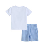 Blue Gingham Golf Hole Shirt and Boy Shorts Set - Lil Cactus