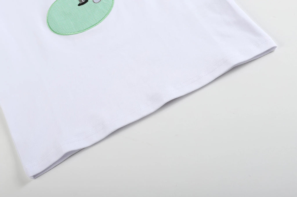 Blue Gingham Golf Hole Shirt and Boy Shorts Set - Lil Cactus