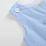 Blue Gingham Golf Hole Shortall - Lil Cactus
