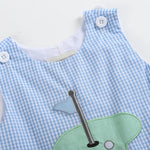 Blue Gingham Golf Hole Shortall - Lil Cactus