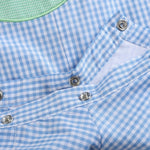 Blue Gingham Golf Hole Shortall - Lil Cactus