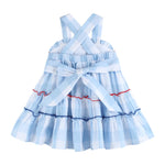 Blue Gingham Layered Sundress - Lil Cactus