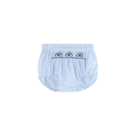 Blue Smocked Car Bloomers - Lil Cactus