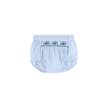Blue Smocked Car Bloomers - Lil Cactus