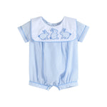 Blue Stripe Bunny Romper - Lil Cactus