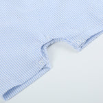 Blue Stripe Crawfish Smocked Shortalls - Lil Cactus