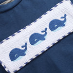 Blue Whale Smocked T-Shirt and Shorts 2pc. Set - Lil Cactus