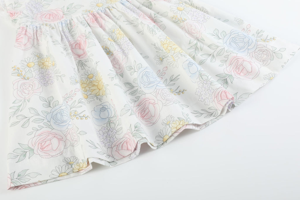 Bouquet Floral Ruffle Dress - Lil Cactus