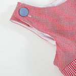 Denim Look and Red Gingham A - Line Dress - Lil Cactus